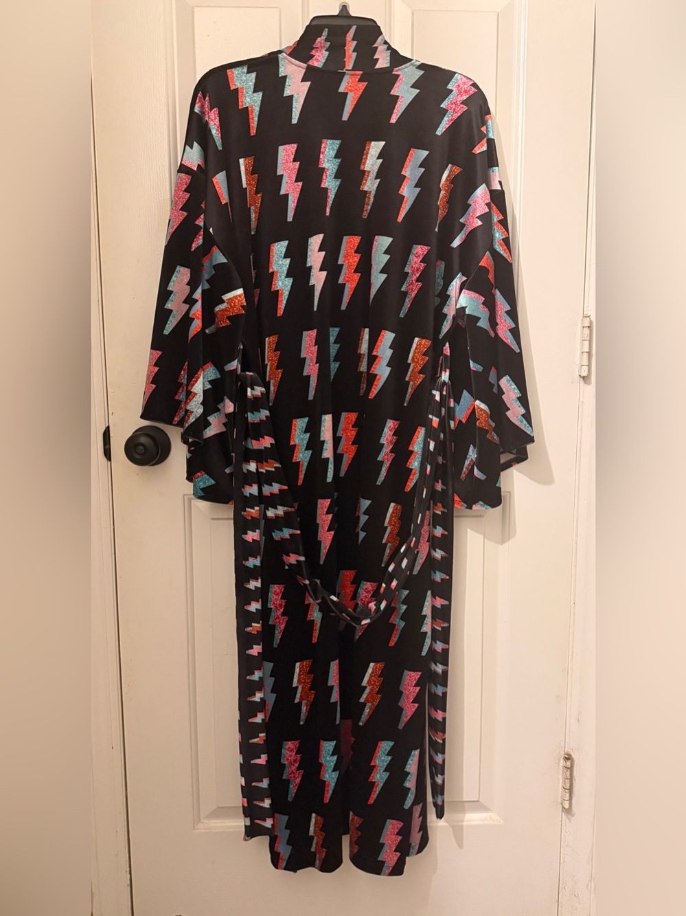 BlackMilk Ziggy Velvet Swan Kimono Lightning Bolts Robe David Bowie OS *RARE* - Picture 6 of 6